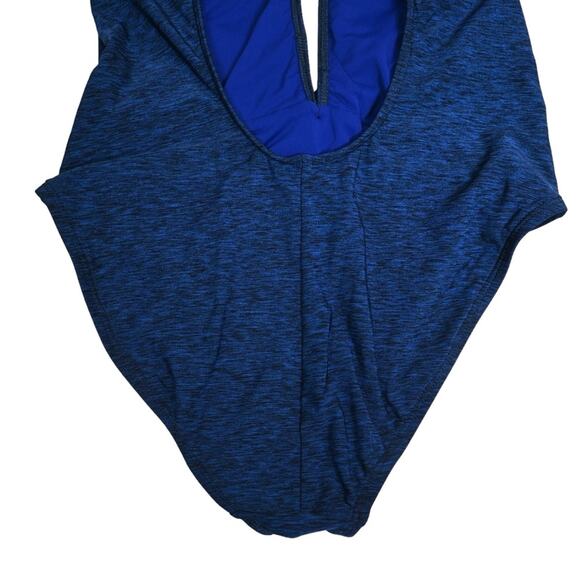 La Blanca Womens 6 Spruce It Up Twist One Piece Swimsuit Midnight Blue - Picture 9 of 11